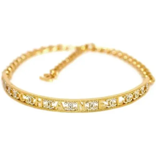 Gebrauchte Goldene Leder Chanel Halskette - Chanel Vintage - Modalova