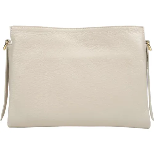 Damen Milchig- Crossbody Tasche aus Premium Italienischem Echtem Leder Er00115447 - Estro - Modalova