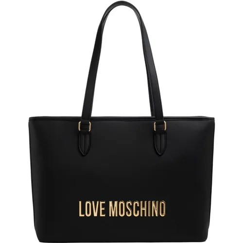 Einfache Logo-Tasche , Damen, Größe: ONE Size - Love Moschino - Modalova