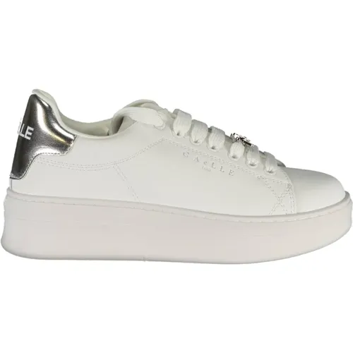 Sporty Lace-Up Sneakers Contrast Logo , female, Sizes: 8 UK, 3 UK, 2 UK, 6 UK, 5 UK, 4 UK, 7 UK - Gaëlle Paris - Modalova