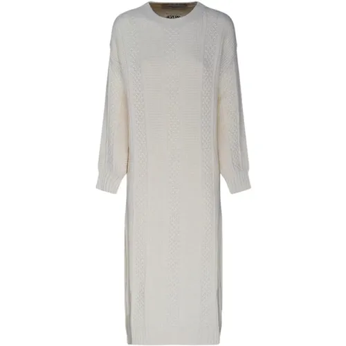 Wool Long Dress with Double Star , female, Sizes: S - Golden Goose - Modalova