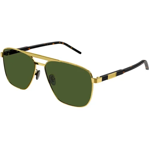 Gold Green Sunglasses,Gold/Light Yellow Sunglasses Gg1164S - Gucci - Modalova