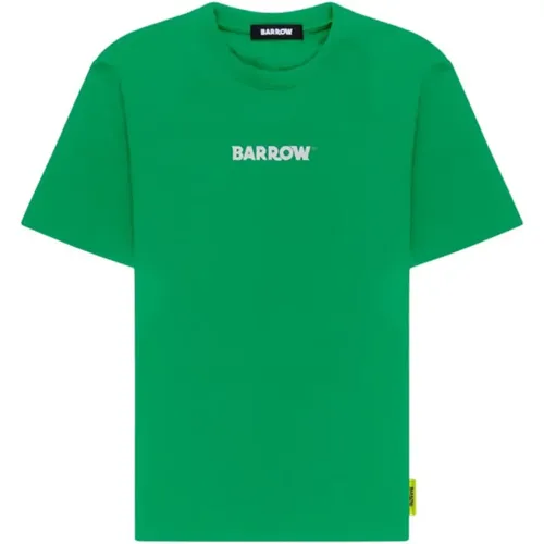 Smile Logo Short Sleeve T-Shirt , male, Sizes: XL, L, M - Barrow - Modalova