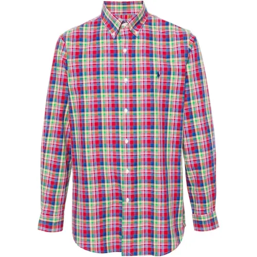 Plaid Check Cotton Shirt , male, Sizes: M, L, S - Ralph Lauren - Modalova