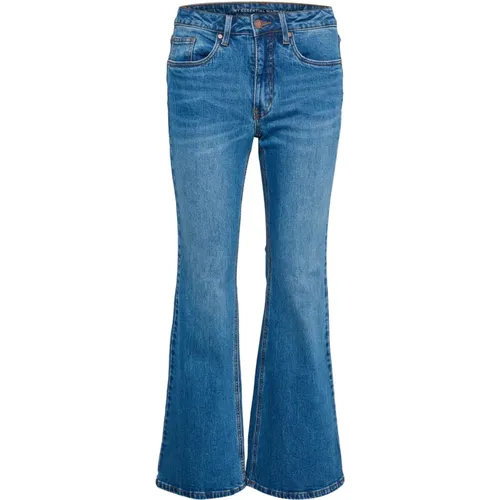 Hohe Bootcut Jeans Medium Wash , Damen, Größe: W27 L34 - My Essential Wardrobe - Modalova