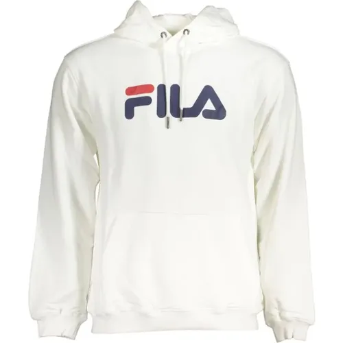 Cotton Hooded Sweater with Logo , male, Sizes: XL, L, XS - Fila - Modalova