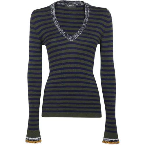 Gestreifter Mohair-Pullover , Damen, Größe: M - Dondup - Modalova