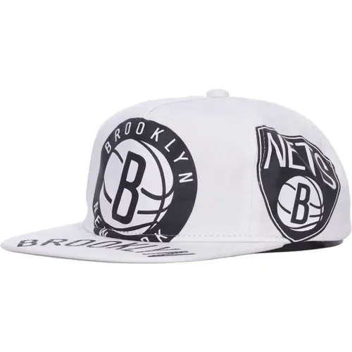 NBA Flat Brim Cap Brooklyn Nets , male, Sizes: ONE SIZE - Mitchell & Ness - Modalova