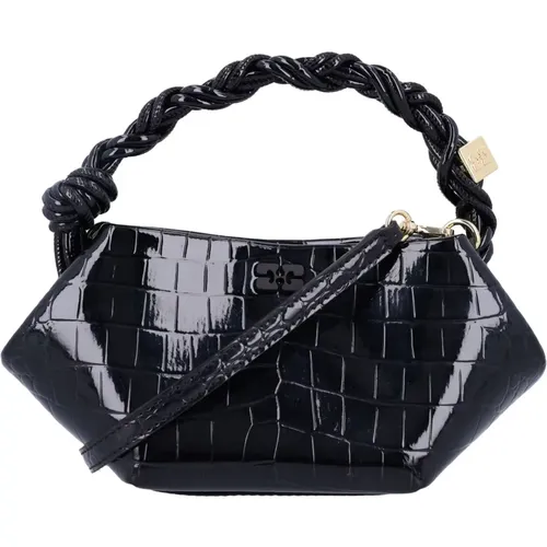 Croc-Embossed Handbag Bou Mini , female, Sizes: ONE SIZE - Ganni - Modalova