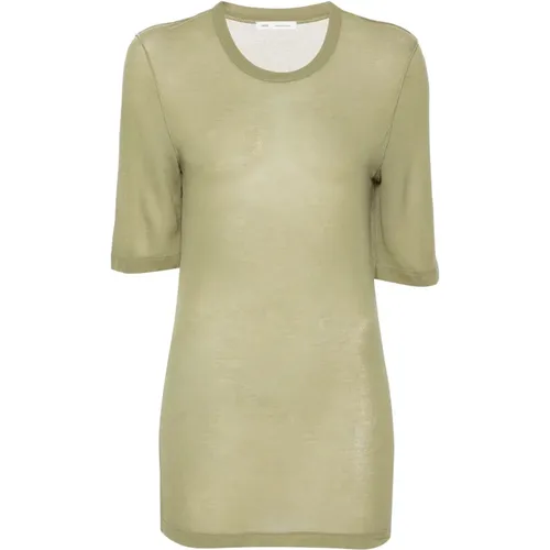 Sheer T-Shirt , female, Sizes: M, S, XS - Ami Paris - Modalova