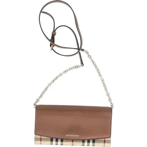 Pre-owned Leather crossbody-bags , female, Sizes: ONE SIZE - Burberry Vintage - Modalova