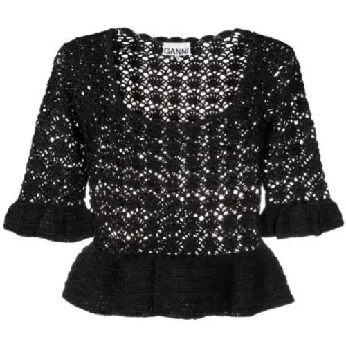 Glitter Thread Knitwear , female, Sizes: M, XS, S - Ganni - Modalova