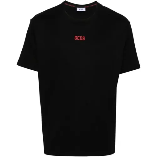 Schwarzes Bling Logo T-Shirt , Herren, Größe: S - GCDS - Modalova