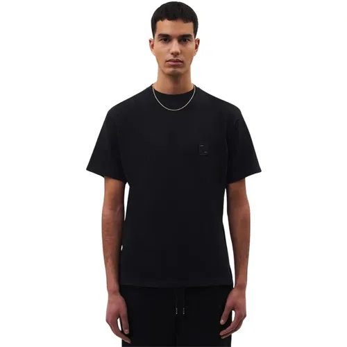 T-Shirt Lux Schwarz , Herren, Größe: 2XL - Filling Pieces - Modalova