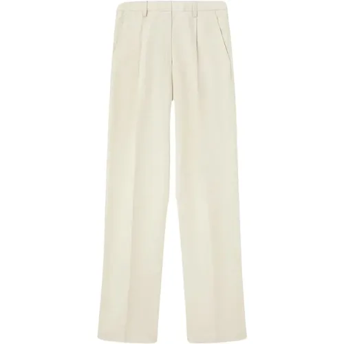 Classic Cotton and Linen Pants , female, Sizes: 2XS, S - Pomandère - Modalova