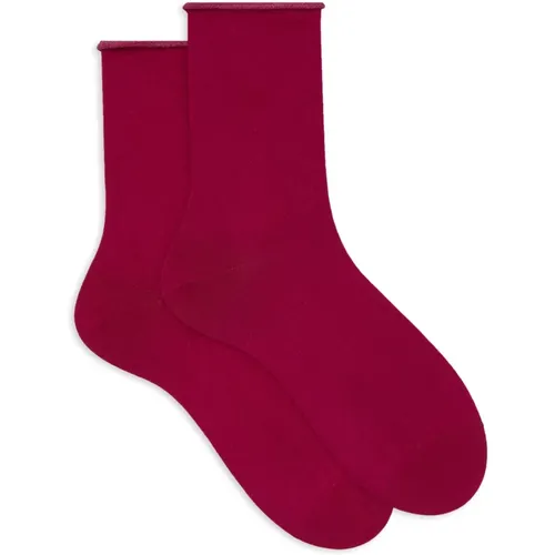 Fuchsia Baumwollmischung Kurze Socken - Gallo - Modalova