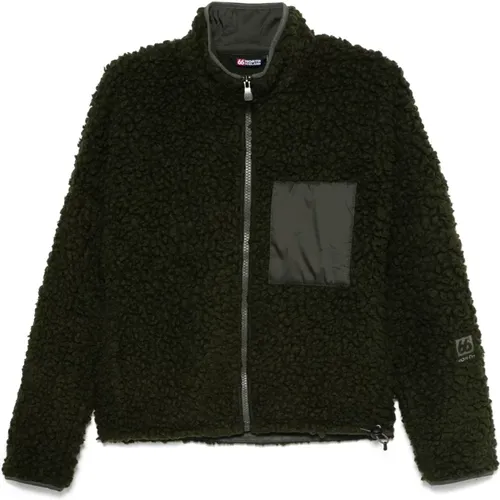 Moosgrüne Shearling-Jacke 66 North - 66 North - Modalova