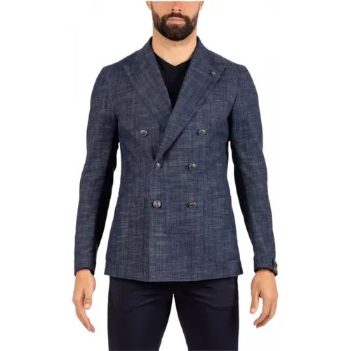 Mens Jacket Tailored Style , male, Sizes: M, XL, S - Tagliatore - Modalova