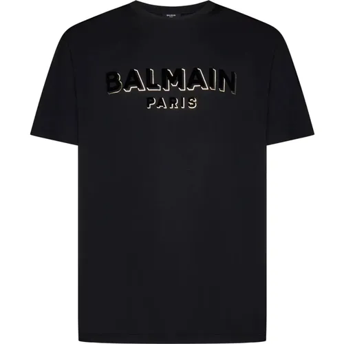 Logo-Print T-Shirt und Polo Balmain - Balmain - Modalova