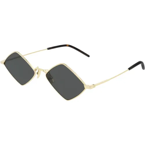 Lisa 004 Glänzendes Hellgold Sonnenbrille , Damen, Größe: 55 MM - Saint Laurent - Modalova