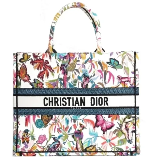 Embroidered Logo Tote Bag with Flower , female, Sizes: ONE SIZE - Dior - Modalova