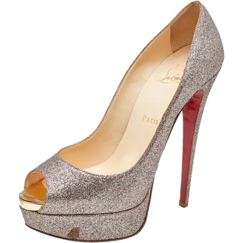 Pre-owned Fabric heels , female, Sizes: 5 1/2 UK - Christian Louboutin Pre-owned - Modalova