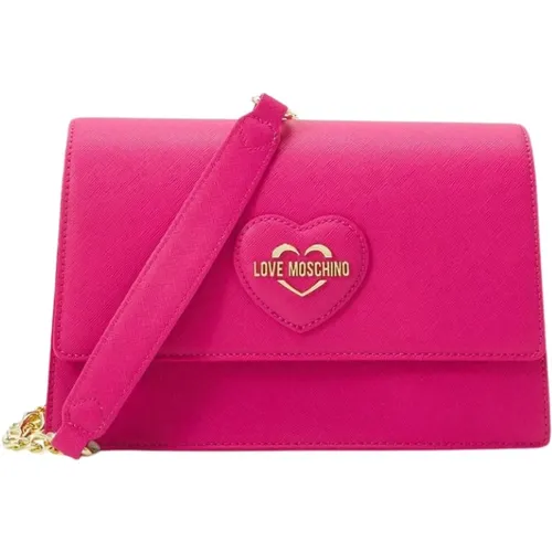 Borsa Saffiano PU , female, Sizes: ONE SIZE - Love Moschino - Modalova