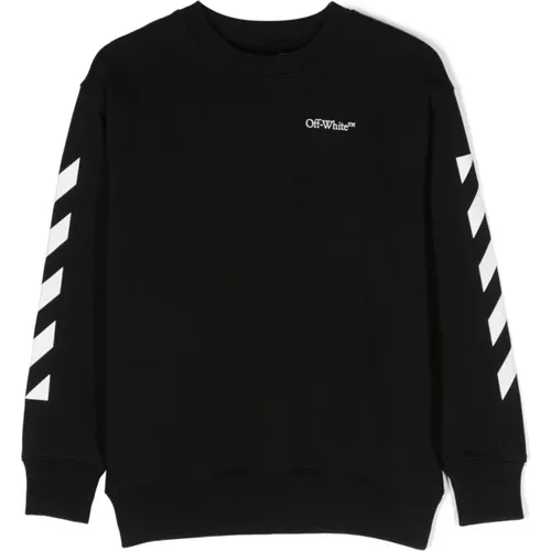 Schwarzer Logo Pullover Off White - Off White - Modalova