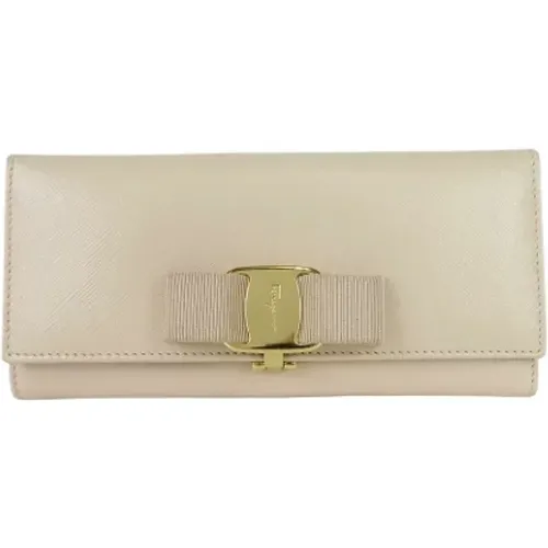 Pre-owned Leather wallets , female, Sizes: ONE SIZE - Salvatore Ferragamo Pre-owned - Modalova