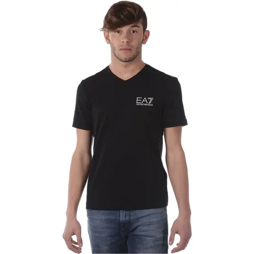 Casual Logo Print T-Shirt , Herren, Größe: M - Emporio Armani EA7 - Modalova