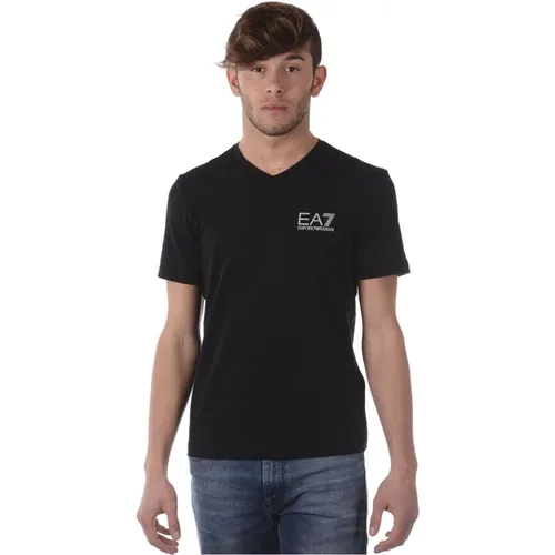 Casual Logo Print T-Shirt , Herren, Größe: XL - Emporio Armani EA7 - Modalova