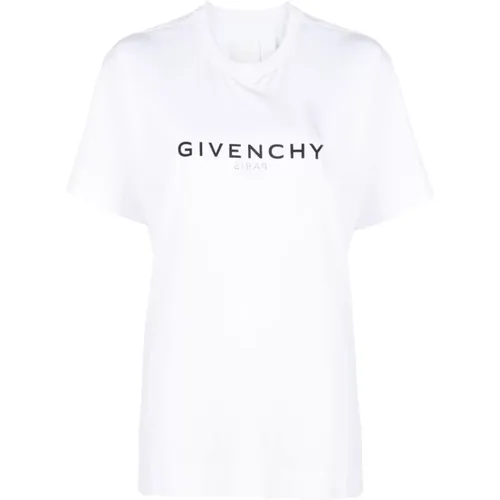 Logo Print Crew Neck T-shirts und Polos , Damen, Größe: XS - Givenchy - Modalova