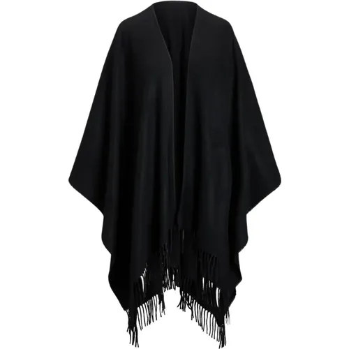 Oversize Wool-Blend Wrap Scarf with Fringes , female, Sizes: ONE SIZE - Ralph Lauren - Modalova