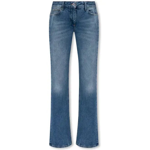 Ausgestellte Jeans , Damen, Größe: W25 - Off White - Modalova