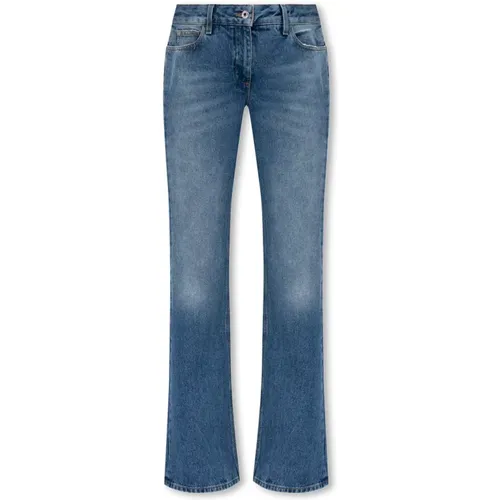 Ausgestellte Jeans , Damen, Größe: W26 - Off White - Modalova