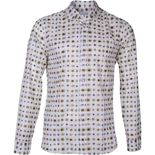 Slim Fit Cotton Shirt with Italian Collar , male, Sizes: 2XL, M, L - Xacus - Modalova