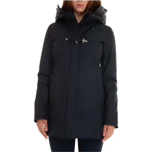Windproof Coat with Removable Hood , female, Sizes: XL - Fay - Modalova