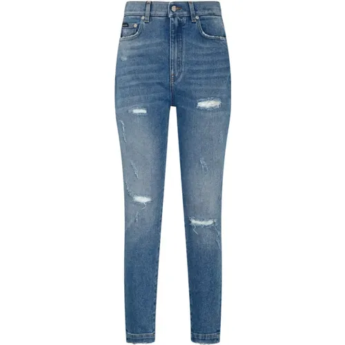 Light Distressed Jeans , female, Sizes: XS, 2XS - Dolce & Gabbana - Modalova