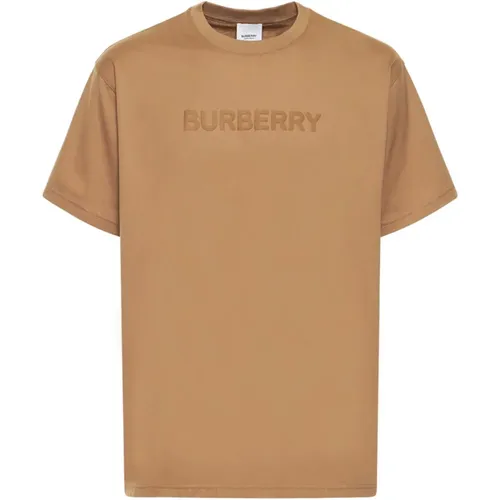 Logo Print Cotton T-Shirt , male, Sizes: 2XL, XL, S, M - Burberry - Modalova
