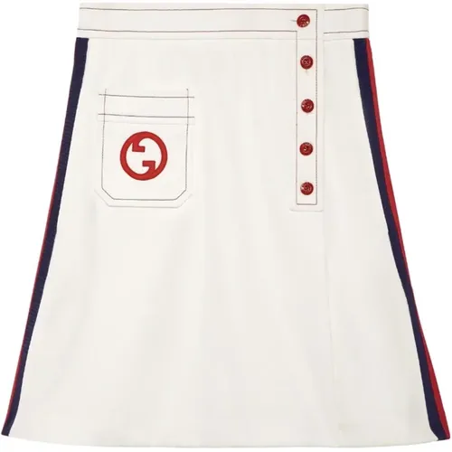 Skirt with Stripe Detailing , female, Sizes: XS, 2XS - Gucci - Modalova