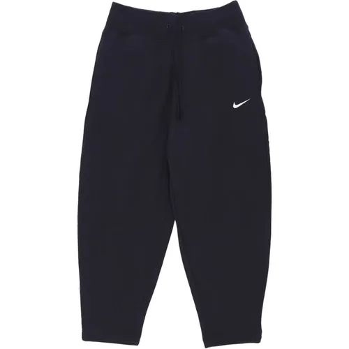 Schwarze Fleece-Trainingshose Gebogen , Damen, Größe: L - Nike - Modalova