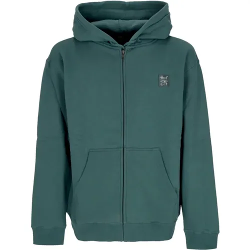 Durchgehender Reißverschluss Hoodie Pine Langarm , Herren, Größe: L - HUF - Modalova