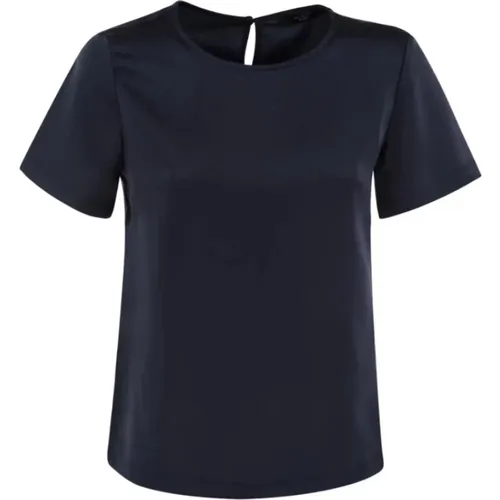 Blaue T-Shirts und Polos Regular Fit , Damen, Größe: L - Weekend - Modalova