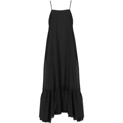 Schwarzes Ärmelloses Kleid mit Volant , Damen, Größe: 2XS - Rotate Birger Christensen - Modalova