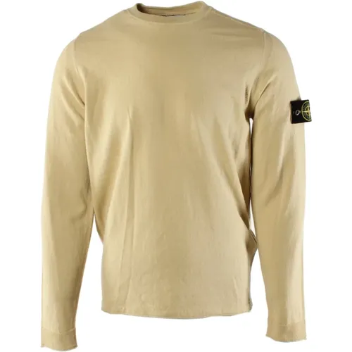 Beiger Baumwoll Herren Pullover - Stone Island - Modalova