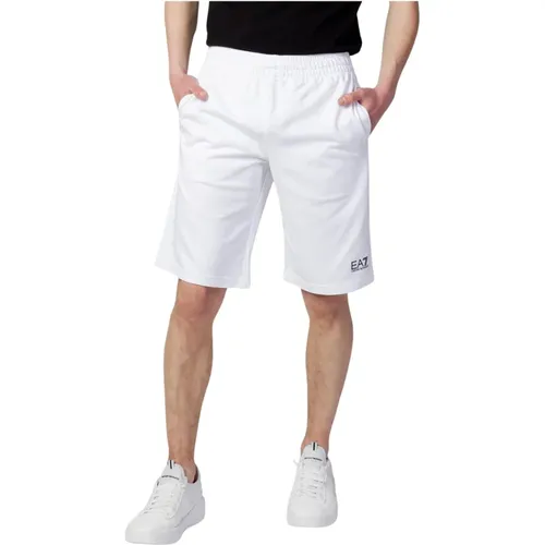 Plain Cotton Shorts with Side Pockets , male, Sizes: L, M - Emporio Armani EA7 - Modalova
