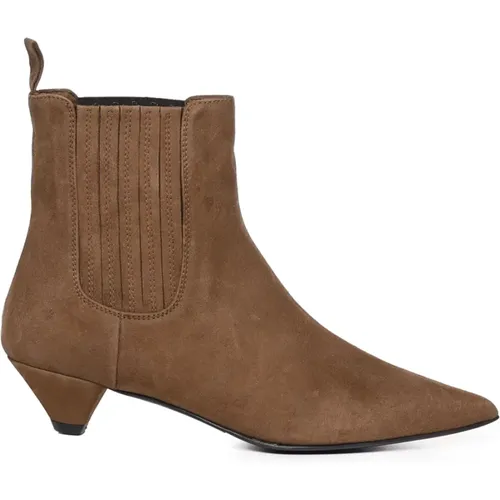 Cotton Blend Heeled Boots , female, Sizes: 4 UK - Marc Ellis - Modalova