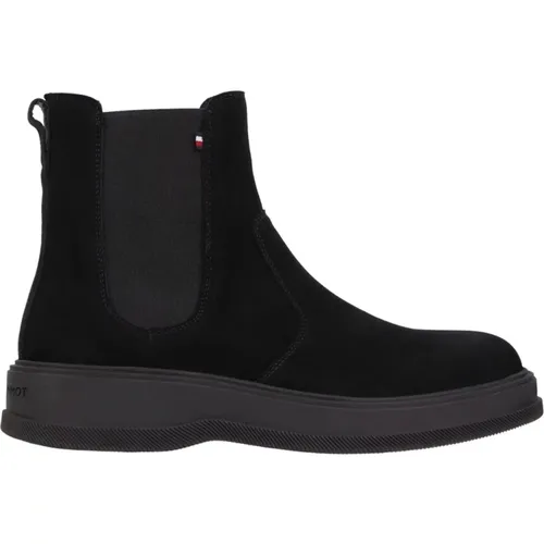 Schwarze Core Chelsea Stiefeletten , Herren, Größe: 42 EU - Tommy Hilfiger - Modalova