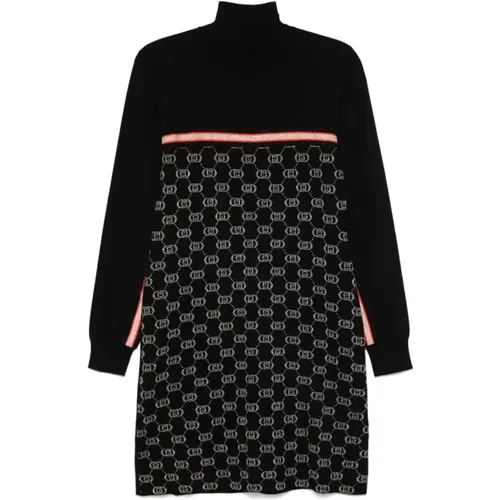 Knitted Jacquard Logo Dress , female, Sizes: XL - Liu Jo - Modalova