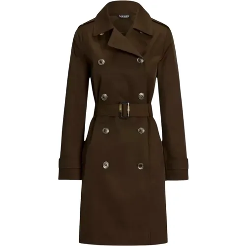 Wasserdichter grüner Trenchcoat mit Gürtel - Ralph Lauren - Modalova